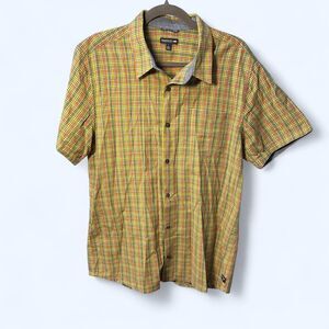 🐸 Toad&Co Men's Airscape Check Plaid Short Sleeve Shirt Size L
